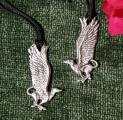 Winged Greyhound Pendant, tucked - Click For Enlargement